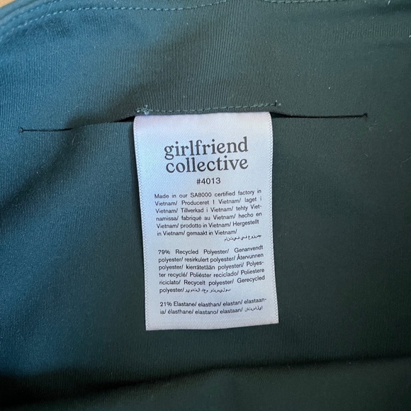 Girlfriend Collective High-Rise Run Short in Moss - Picture 5 of 5